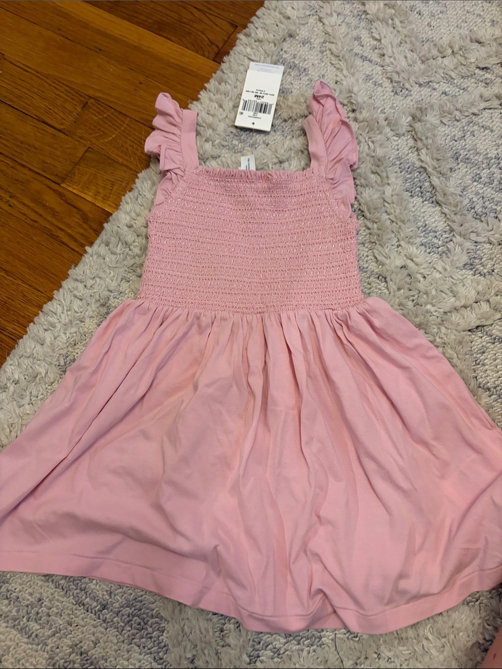 Ralph Lauren Light Pink Smocked Sundress with Ruffled Straps